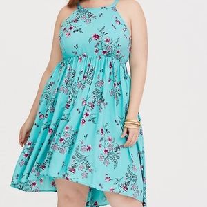 Turquoise High Low Dress
